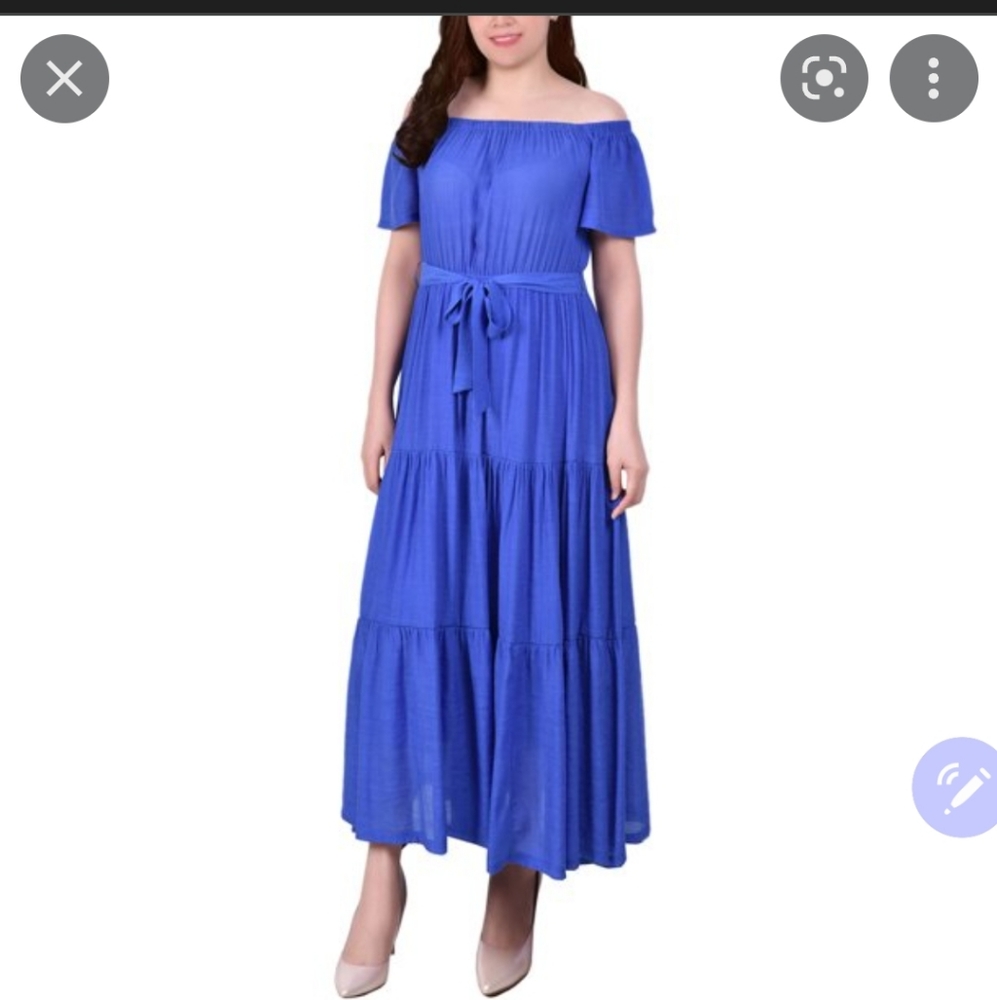 NY and Company blue tiered summer dress